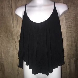 Banana Lemon Black Crop Top